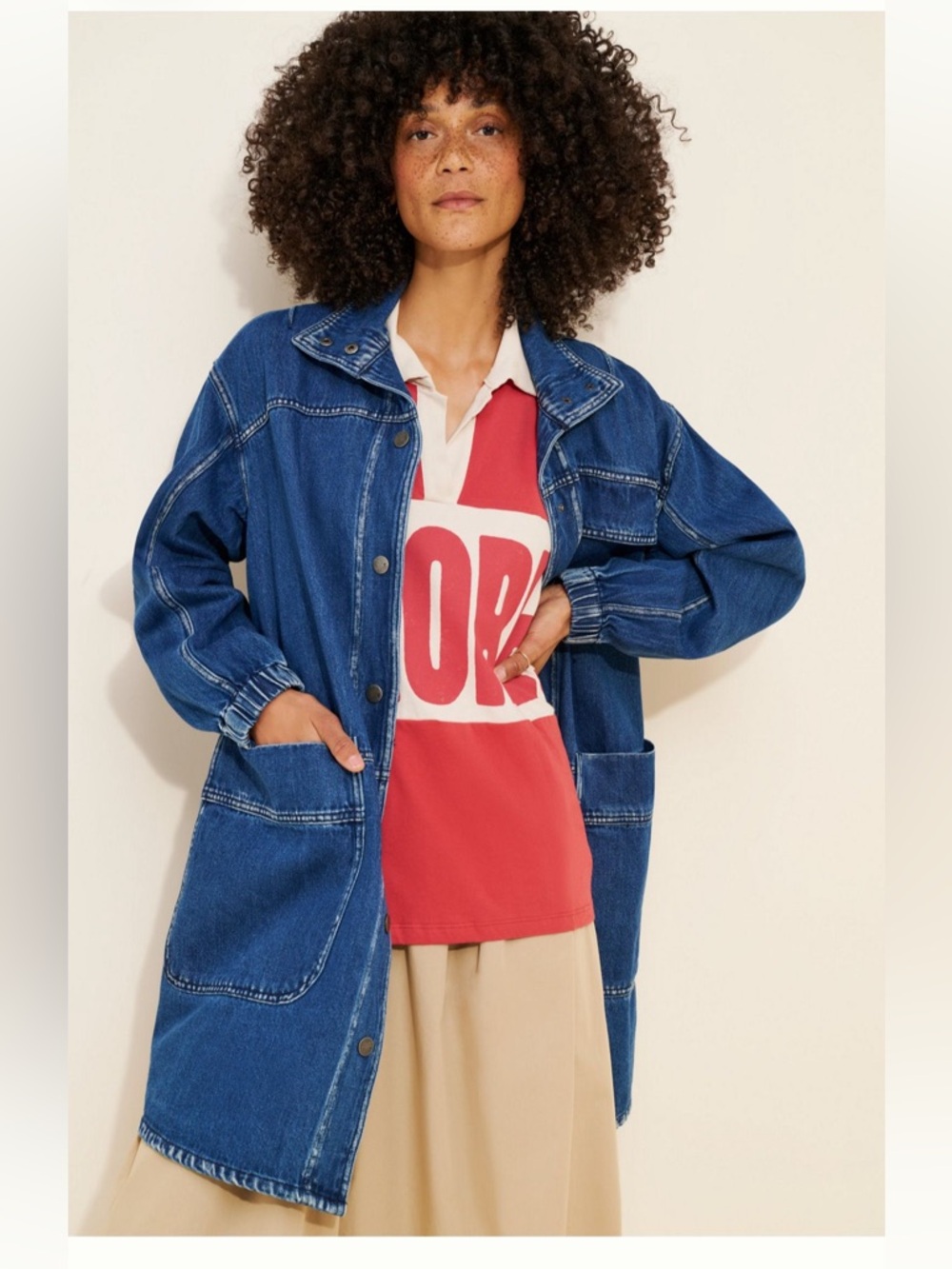 Pilcro Denim Button-Front Utility Jacket